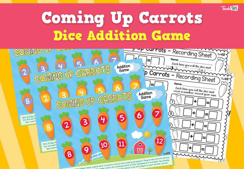 Coming Up Carrots - Addition Dice Game