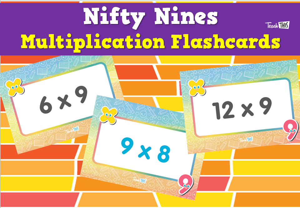 Nifty Nines- Multiplication Flashcards