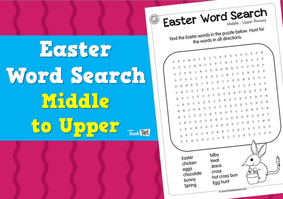 Easter Word Search - Middle to Upper