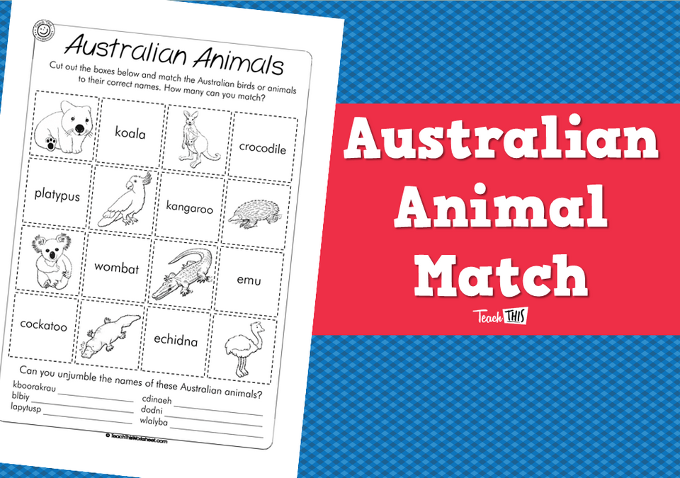 Australian Animals Match