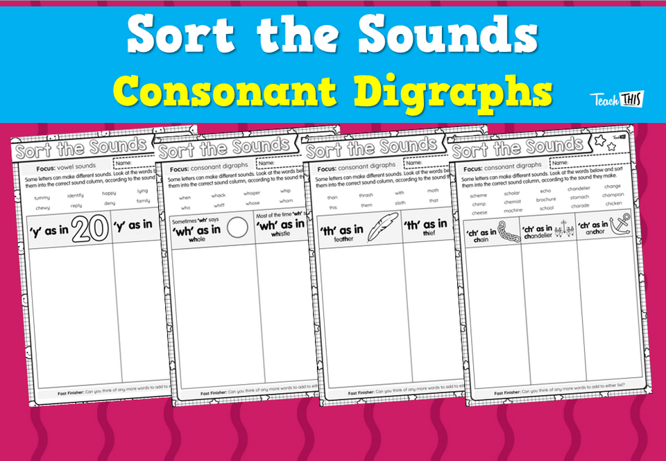 Sort the Sounds - Consonant Digraphs