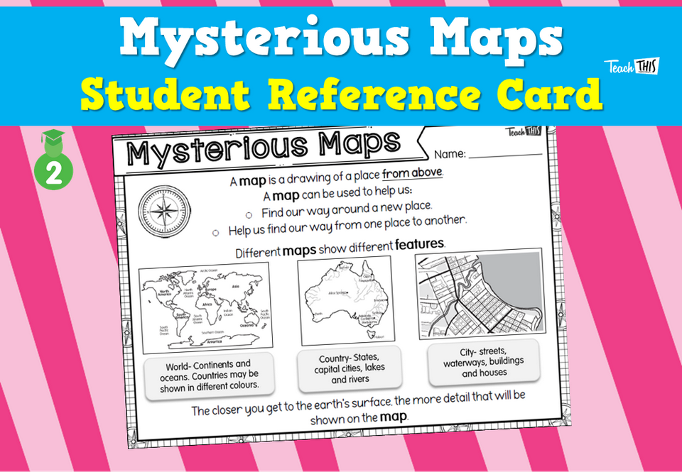 Mysterious Maps - Student Reference Card