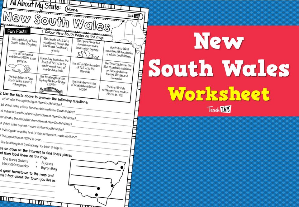 New South Wales - Worksheet