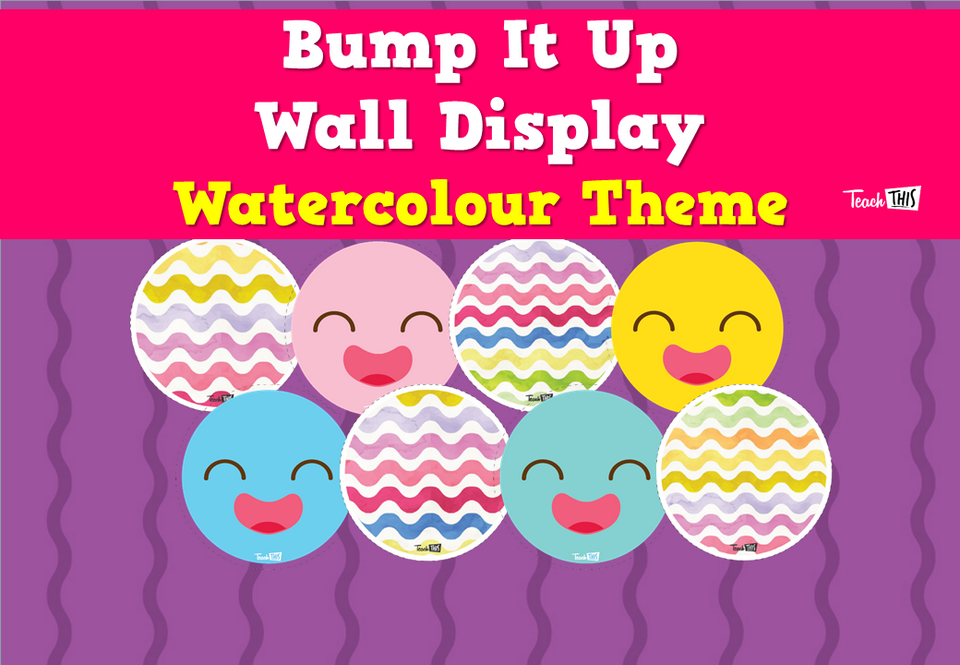 Bump It Up Wall Display - Watercolour Theme