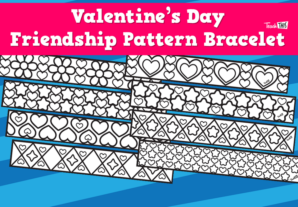 Valentine's Day Friendship Pattern Bracelet