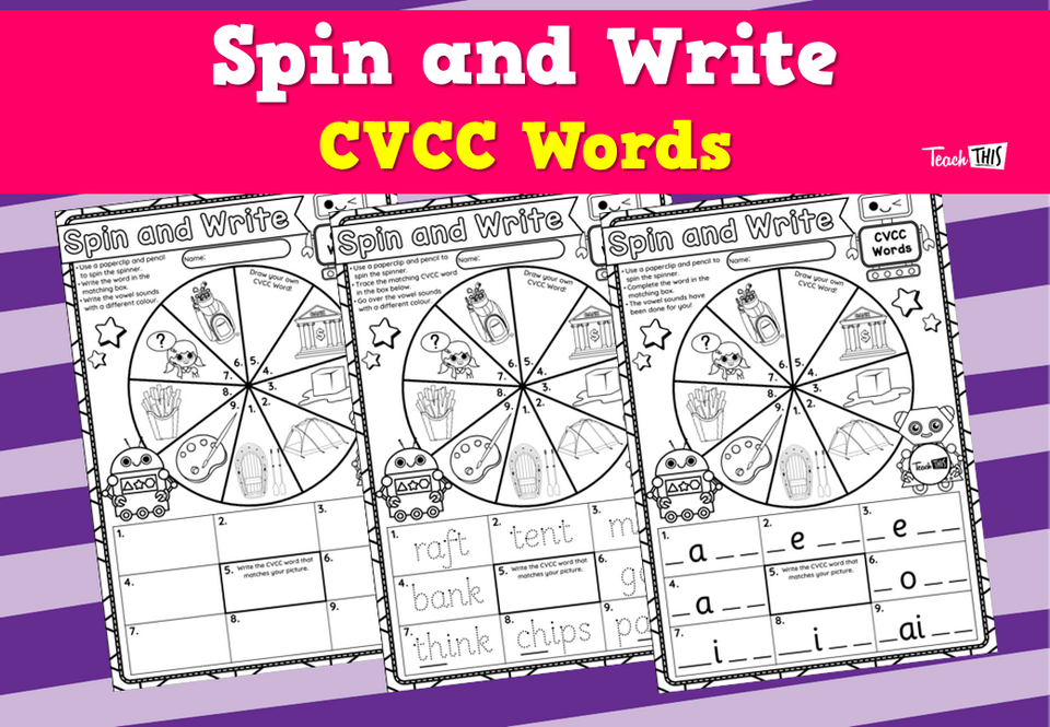 Spin and Write CVCC Words