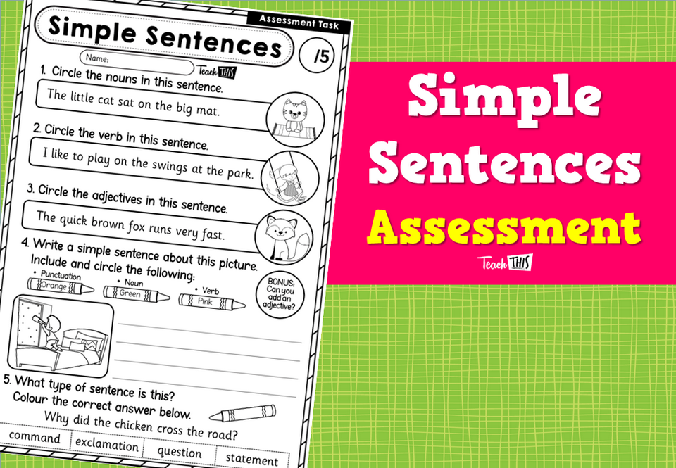 Simple Sentences Assessment