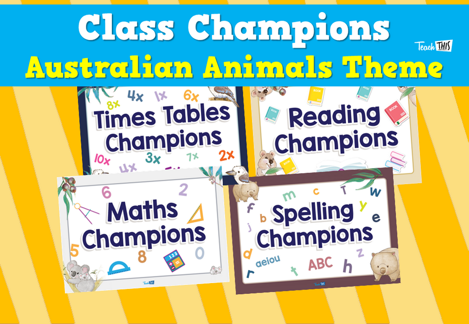 Class Champions - Australian Animals Theme