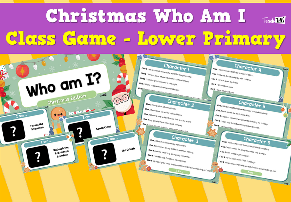 Christmas Who Am I Class Game - Lower Primary