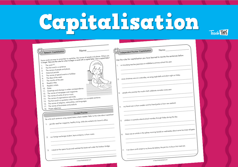 Capitalisation (answers incl) 4pg