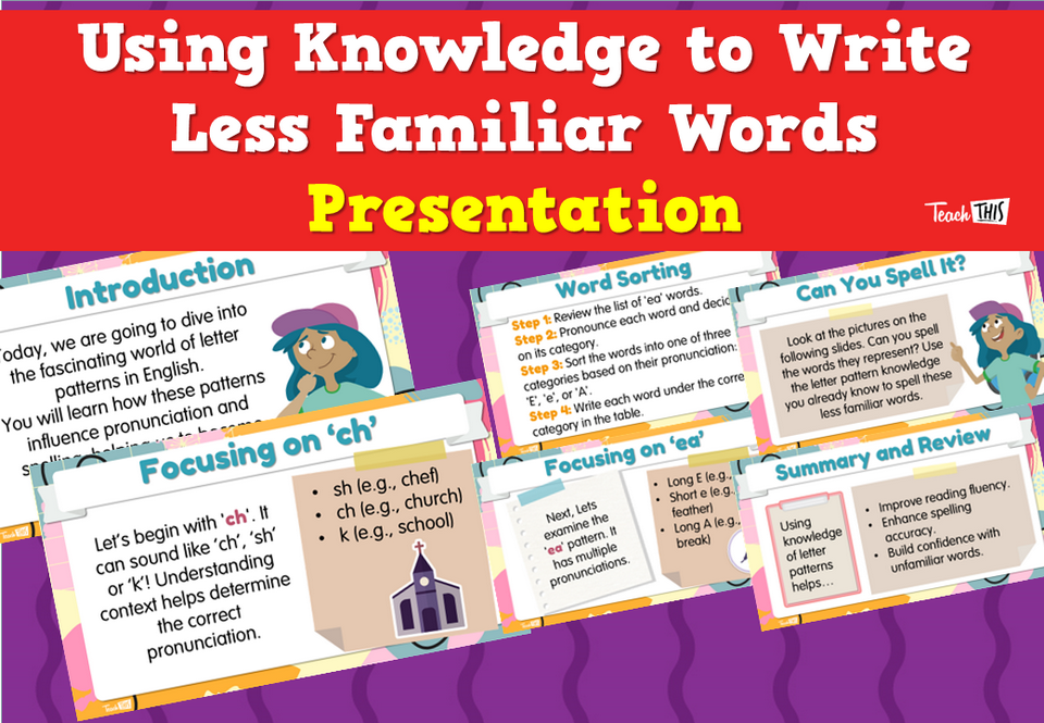 Using Knowledge to Write Less Familiar Words - Presentation