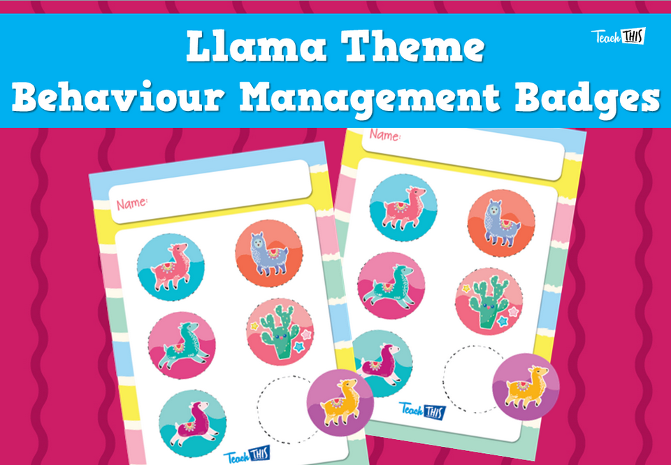 Llama Theme Behaviour Management Badges