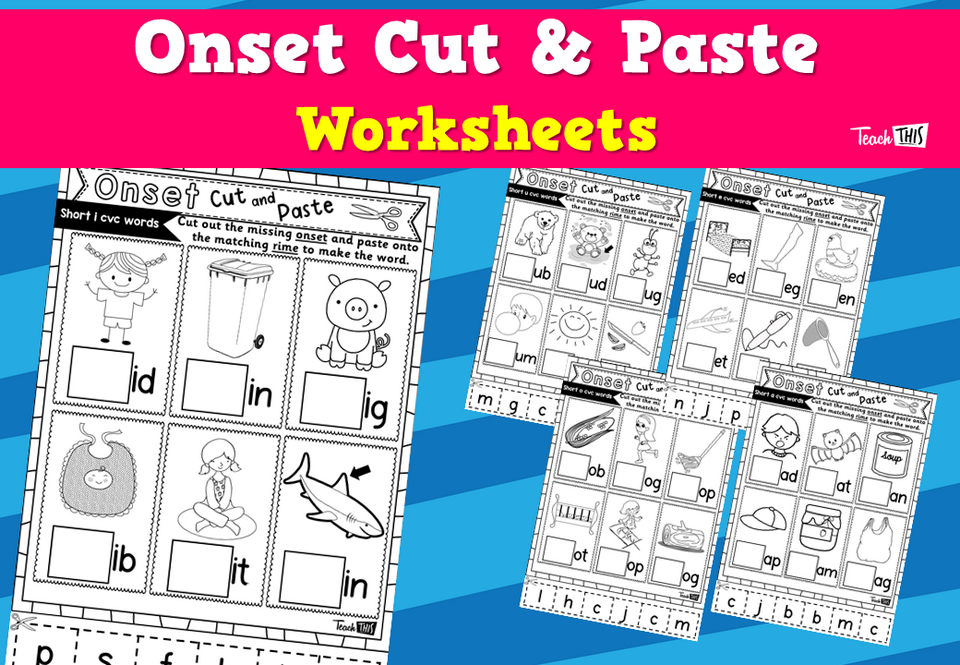 Onset Cut & Paste - Worksheets