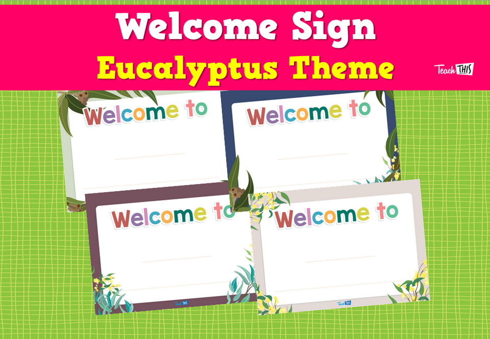 Welcome Sign - Eucalyptus Theme