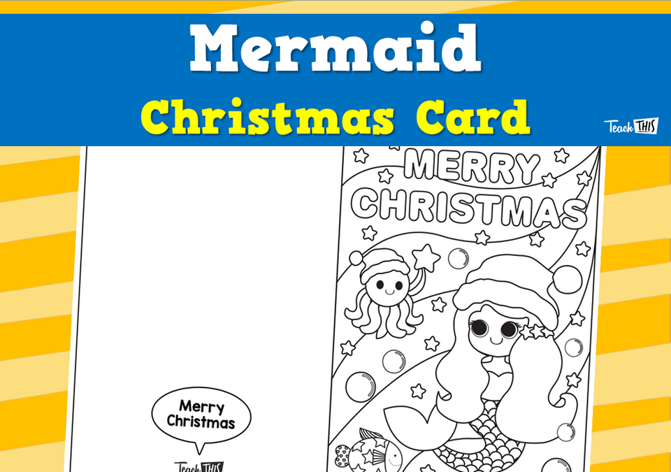 Mermaid Christmas Card