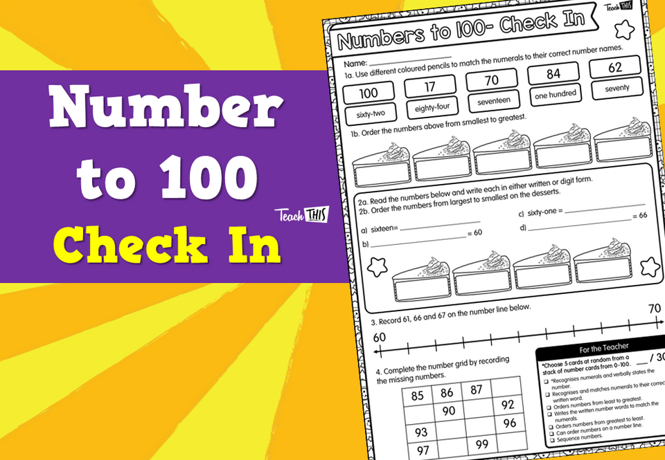Number to 100- Check In