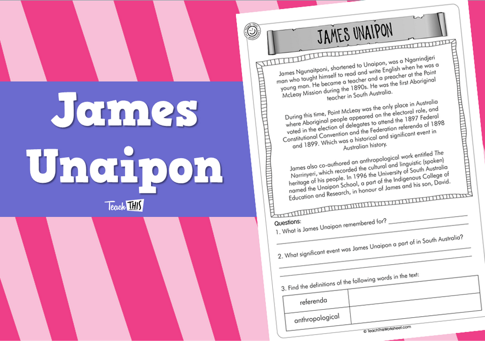 James Unaipon (1pg)