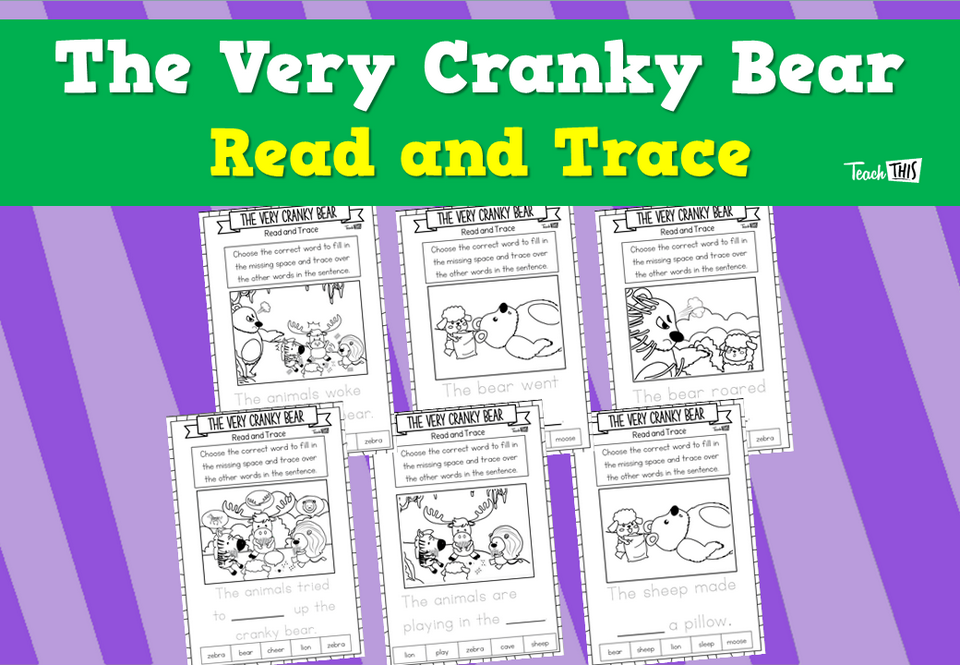 The Very Cranky Bear - Read and Trace