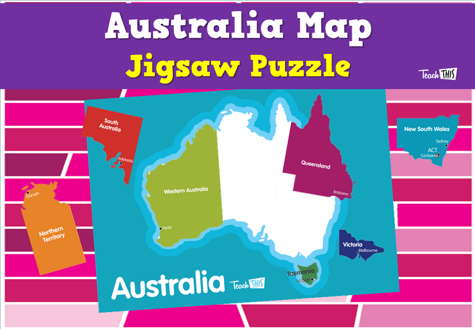 Australia Map Jigsaw Puzzle