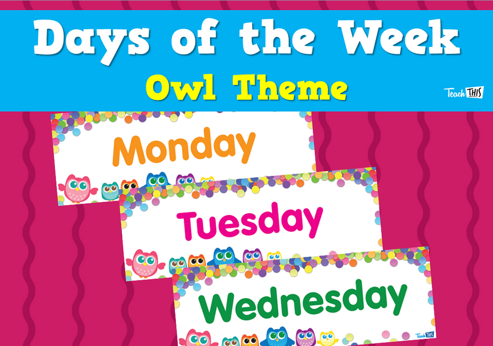 Days of the Week - Owl Theme