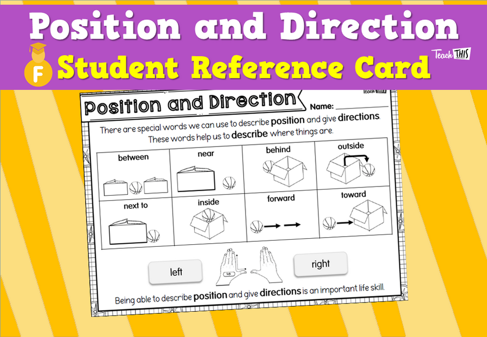 Position and Direction - Student Reference Card