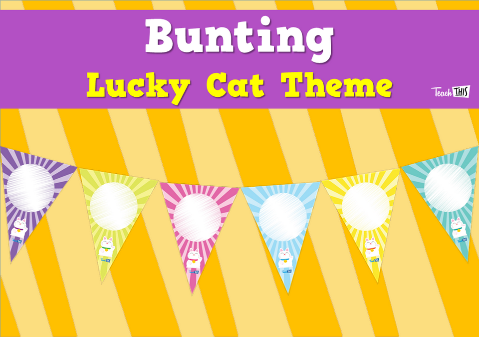 Bunting - Lucky Cats Theme