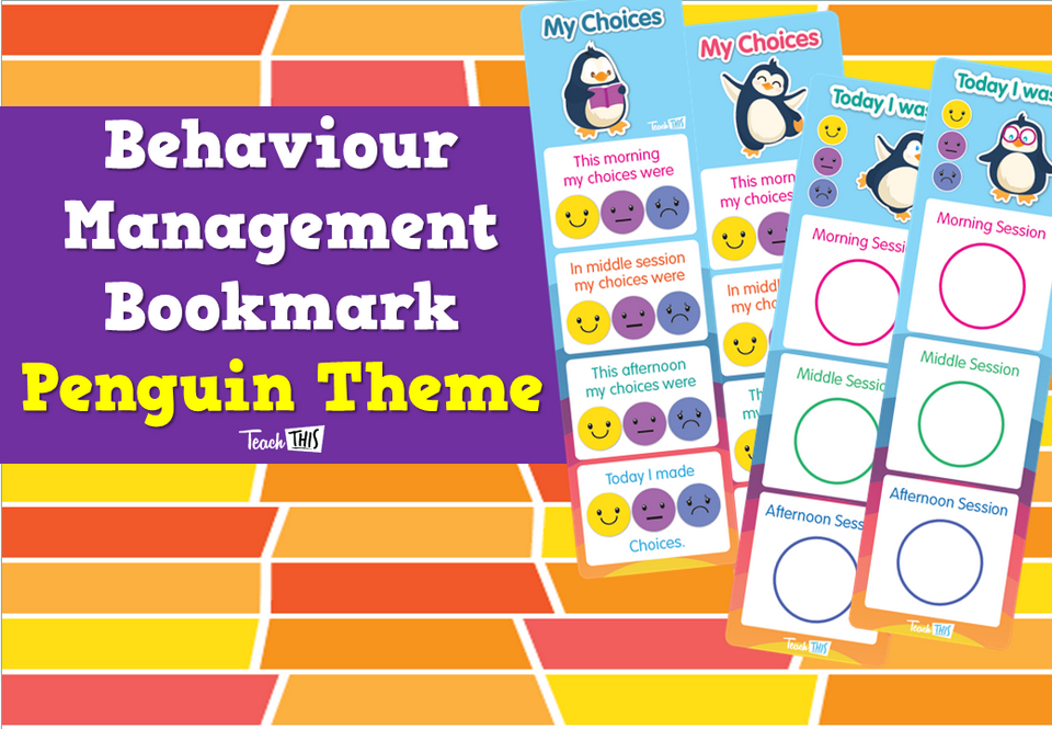 Behaviour Management Bookmark - Penguin Theme