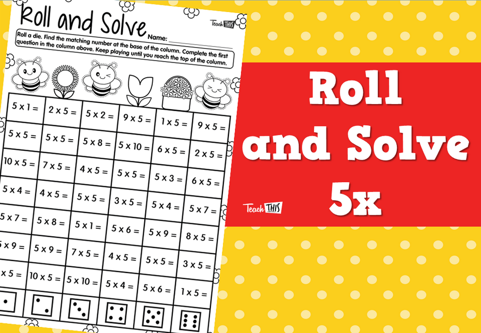 Roll and Solve- 5x