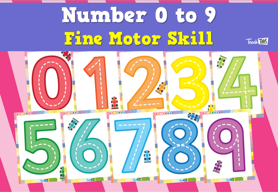 Number 0 to 9 - Fine Motor Skill