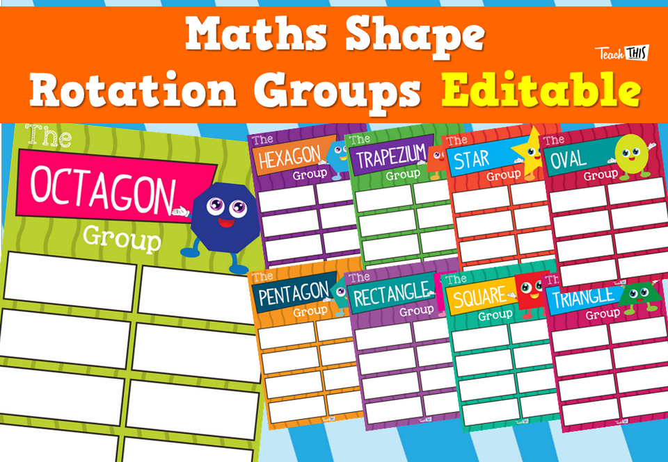 Maths Shape Rotation Groups Editable