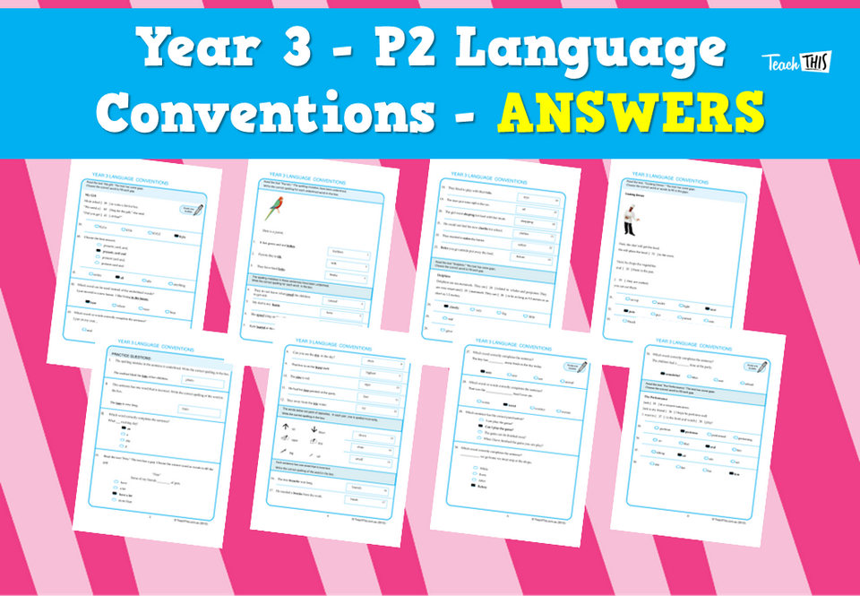 Year 3 - P2 Language Conventions - ANSWERS
