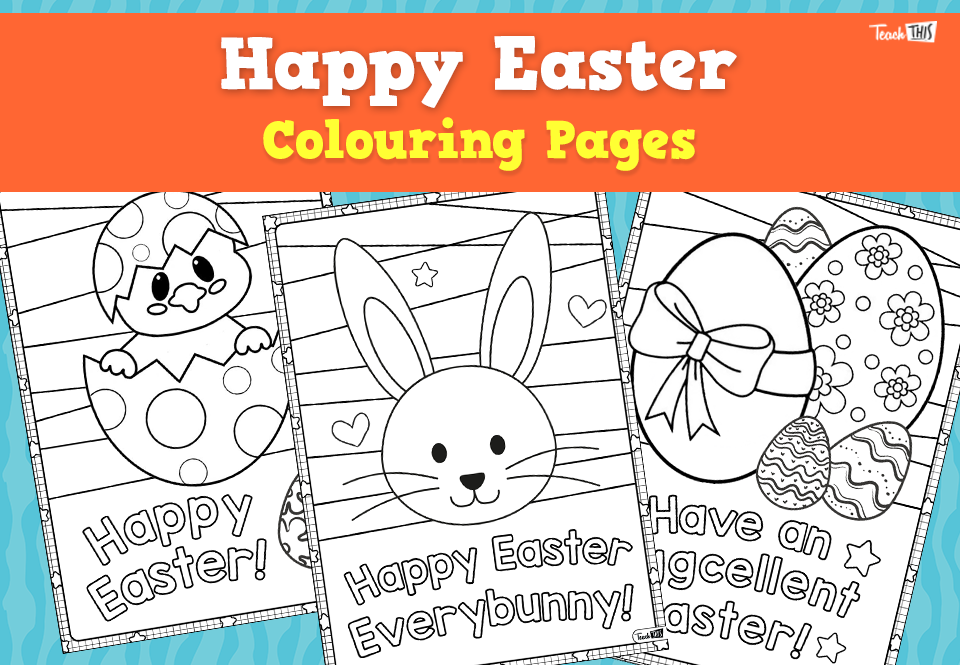 Happy Easter - Colouring Pages