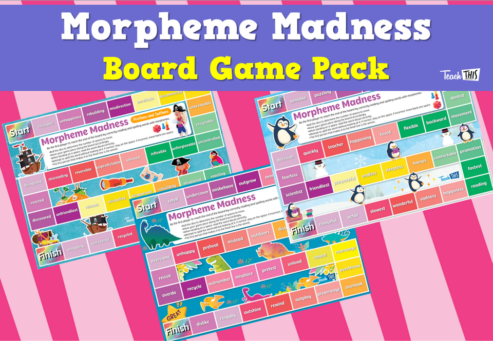Morpheme Madness Board Game Pack