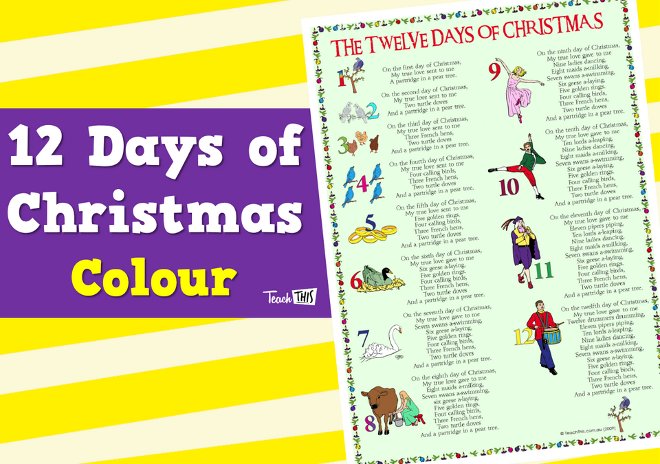 12 Days of Christmas - colour