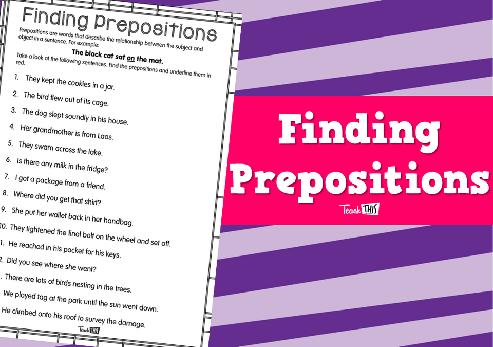 Finding Prepositions