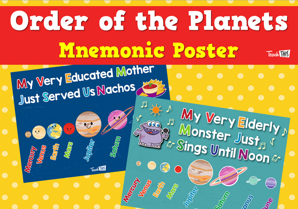 Order of the Planets - Mnemonic Poster
