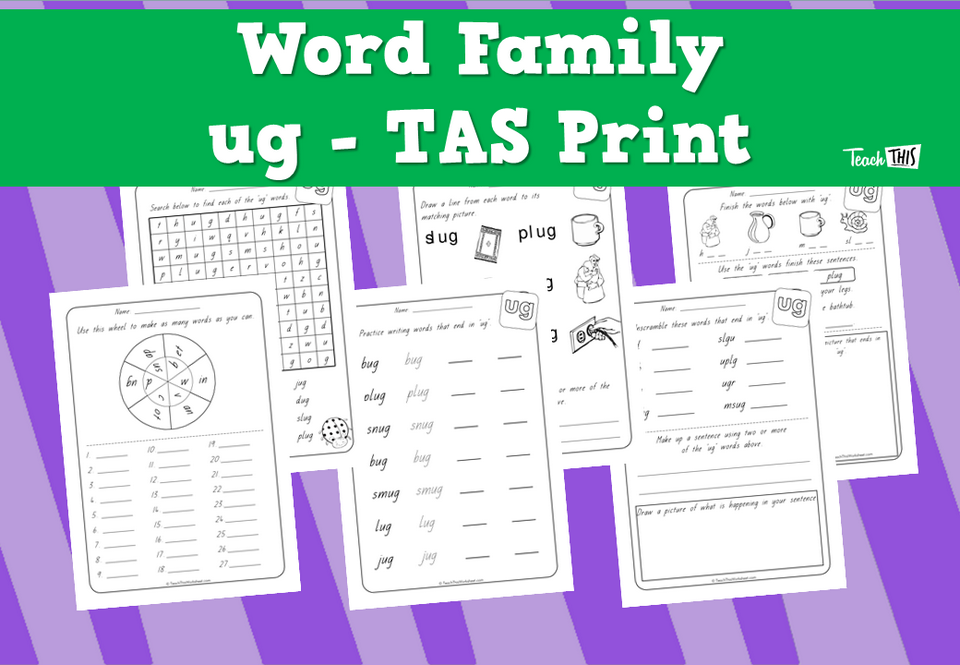 Word Family - ug - TAS Print