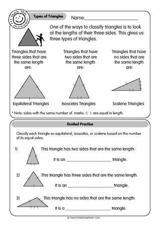 Types of Triangles - Guided Practise