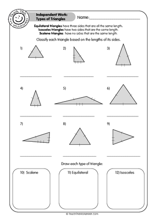 Types of Triangles - Independent