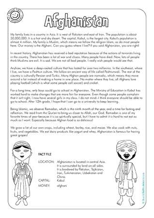 Afghanistan Comprehension