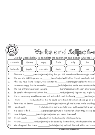 Verbs and Adjectives