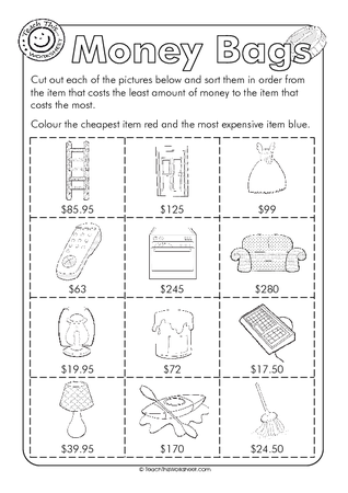 Money Bags - Sorting 10