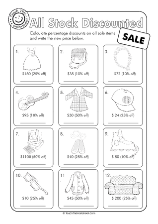 All Stock Discounted - Percentage