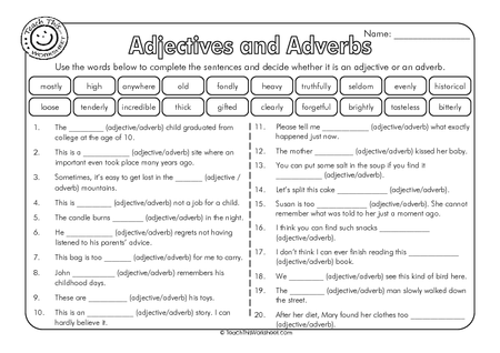 Adjectives and Adverbs 2.