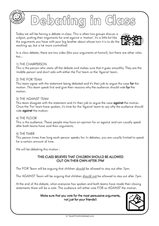 Persuasive Texts - #21 Debating in Class