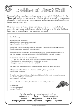 Persuasive Texts - #15 Looking at Direct Mail
