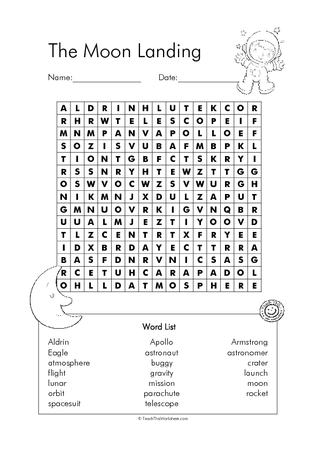 Moon Word Search