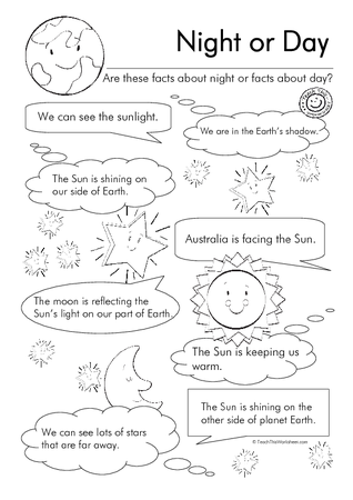 Night and Day Worksheet