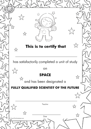 Space Certificate