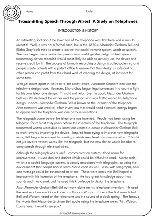 Inventions - A Study on Telephones